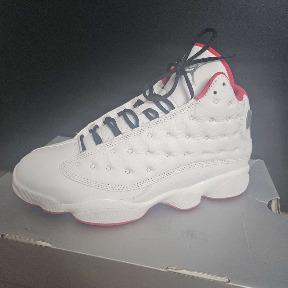 Jordan Air 13 Retro White and Metallic Silver